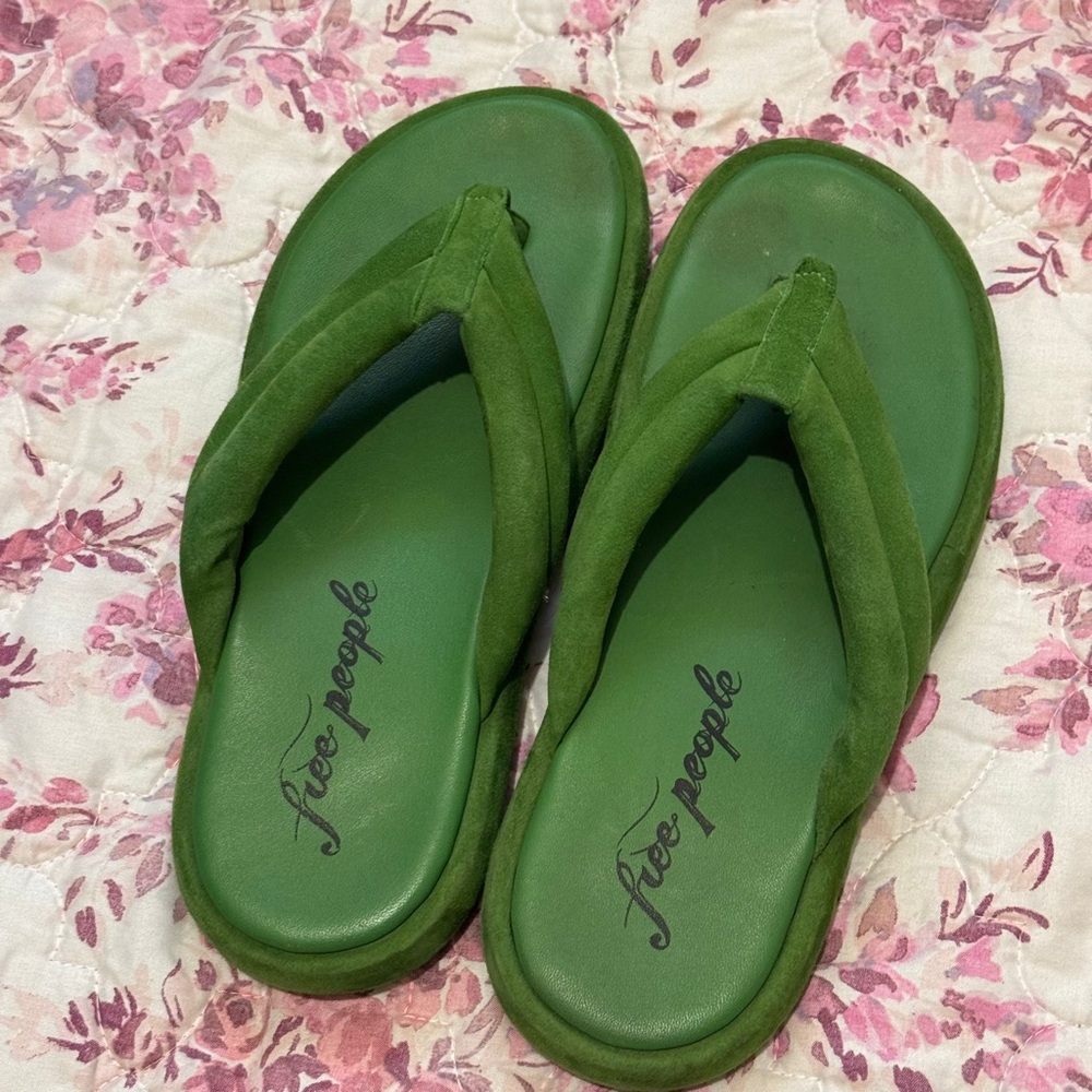 Free People Emerald Green Slippers - Picture 3 of 9